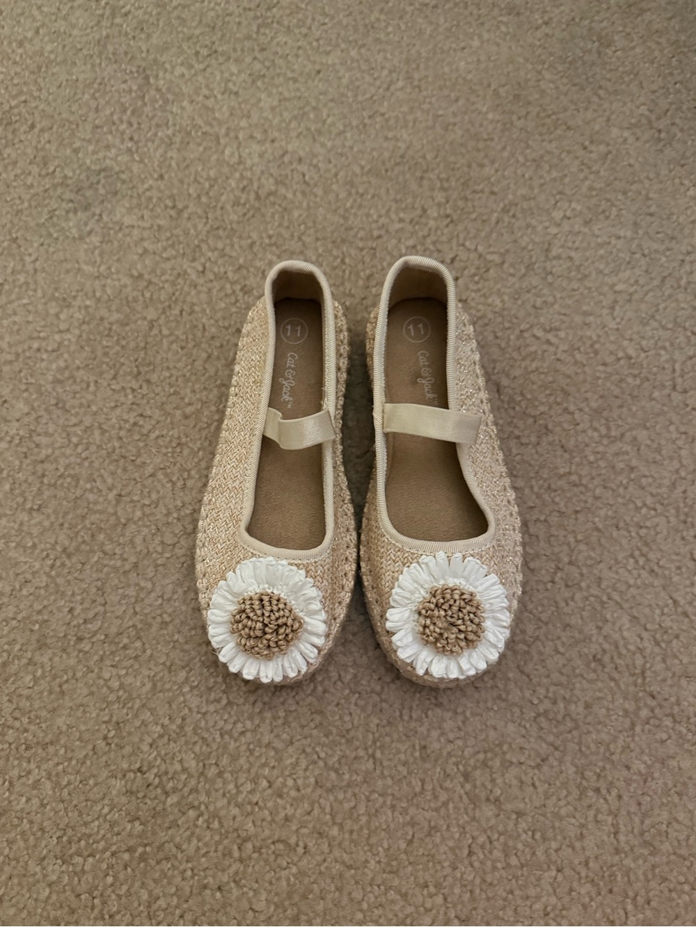 Girls Cat & Jack Flower Espadrille Flats